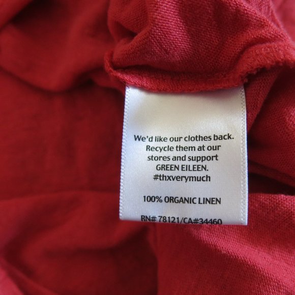 Eileen Fisher 100% Organic Linen Basic Tee Size PS - Picture 4 of 4